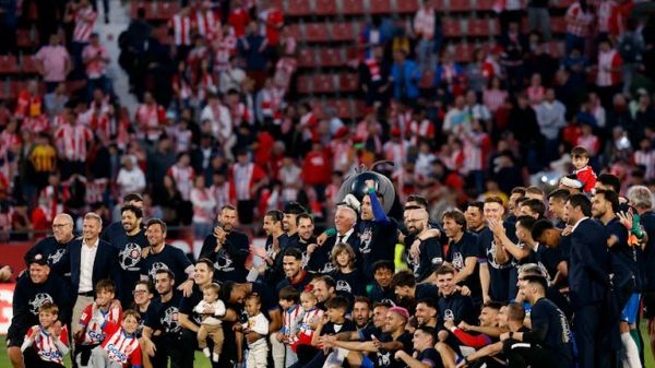  عکس یادگاری بازیکنان ژیرونا پس از صعود به لیگ قهرمانان اروپا