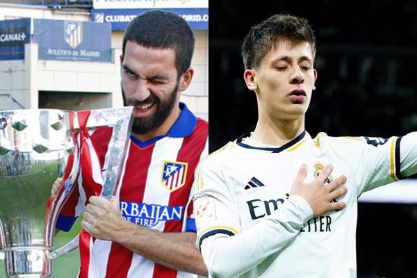 قابی از دو آردا که قهرمان لالیگا شدهاند