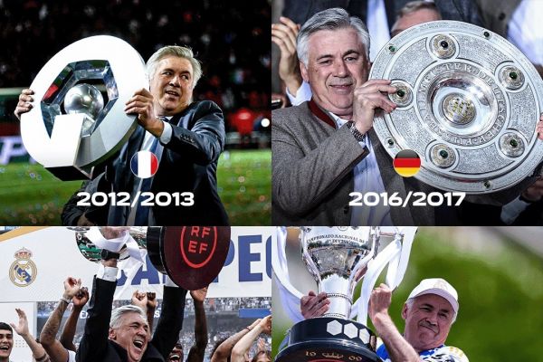 عکس؛ پنج لیگ معتبر اروپایی که آنچلوتی در آنها قهرمان شده است