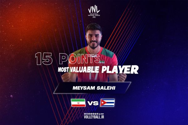  صالحی امتیازآورترین بازیکن دیدار ایران با کوبا