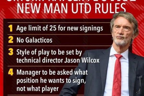 قوانینی که جیم رتکلیف برای منچستریونایتد تعیین کرده است