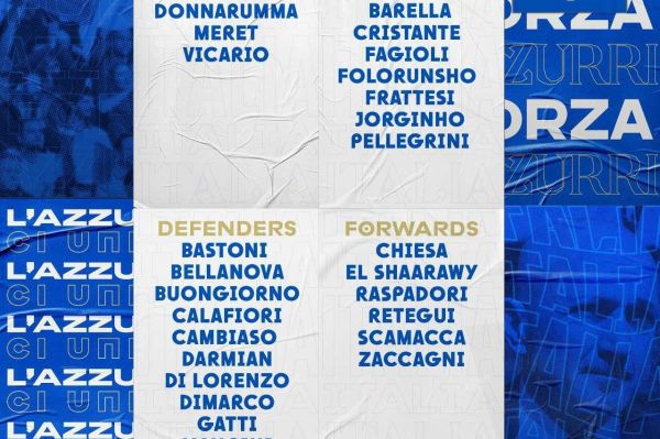 فهرست نهایی ایتالیا برای یورو ۲۰۲۴ اعلام شد