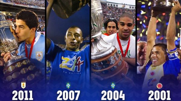 قابی از هشت قهرمان اخیر رقابتهای کوپا آمهریکا