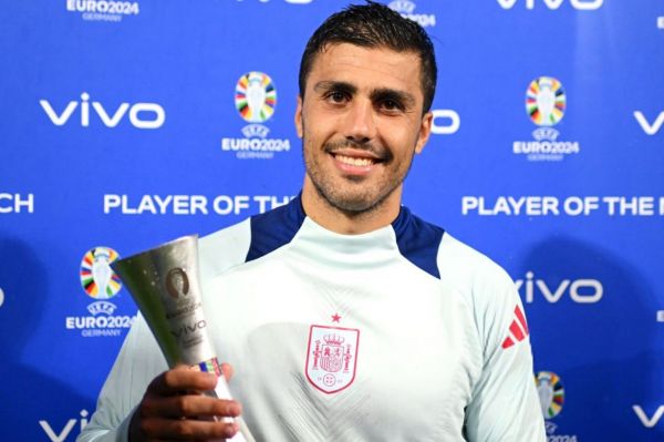 رودری بهترین بازیکن دیدار اسپانیا و گرجستان شد