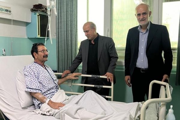 عیادت رئیس و نایب رئیس فدراسیون فوتبال از سنجابی