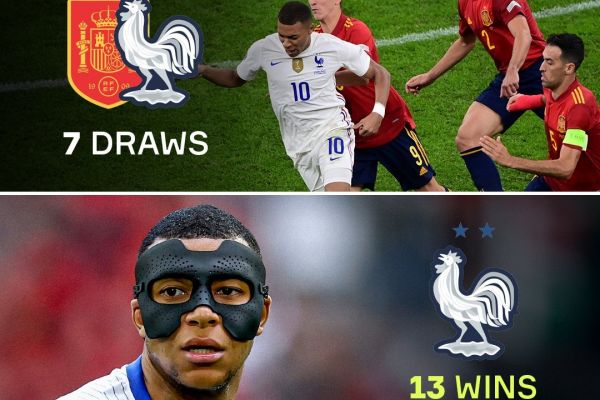 فرانسه و اسپانیا در بازیهای رو در رو چه آماری دارند