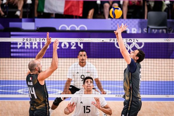 المپیک ۲۰۲۴ پاریس پیروزی تیم ملی والیبال ایتالیا مقابل مصر