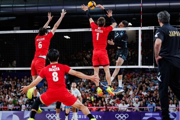  المپیک ۲۰۲۴ پاریس  شکست تیم ملی والیبال آرژانتین مقابل ژاپن