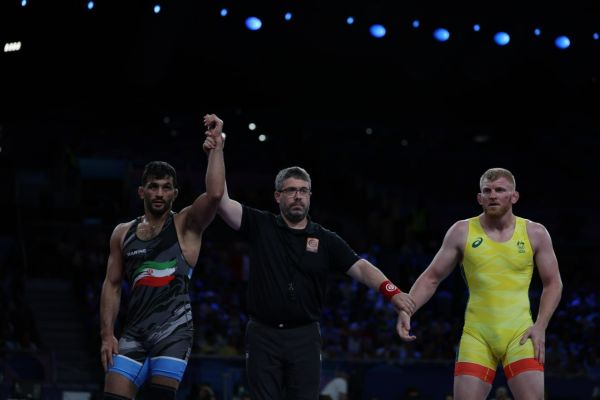  المپیک 2024 پاریس  برد قاطع یزدانی مقابل حریف استرالیایی