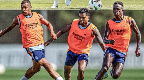  عکس؛ مثلث خط حمله‌ای که آنچلوتی در تمرینات رئال مادرید در اختیار دارد