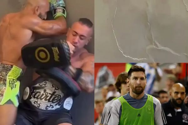 لحظهای که بادیگارد مسی دیوار را خراب کرد