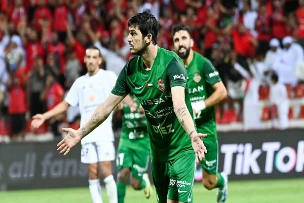  لیگ امارات  پیروزی شباب الاهلی مقابل البطائح با گلزنی سردار آزمون