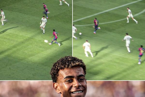 عکس؛ پاس دیدنی لامین یامال به ستاره برزیلی که باعث هتتریک او شد