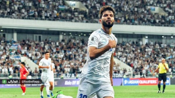 حرکات ترکیبی محشر ماشاریپوف در بازی ازبکستان - کُره و شادی گل به سبک رونالدو جواهر استقلال همچنان میدرخشد + عکس و فیلم