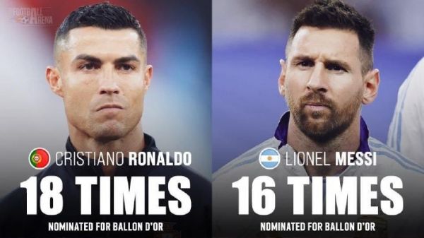  چهار بازیکن که بیشتر از همه نامزد جایزه توپ طلا شده‌اند  عکس