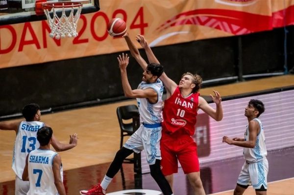 بسکتبال زیر ۱۸ سال آسیا پیروزی ایران مقابل هند