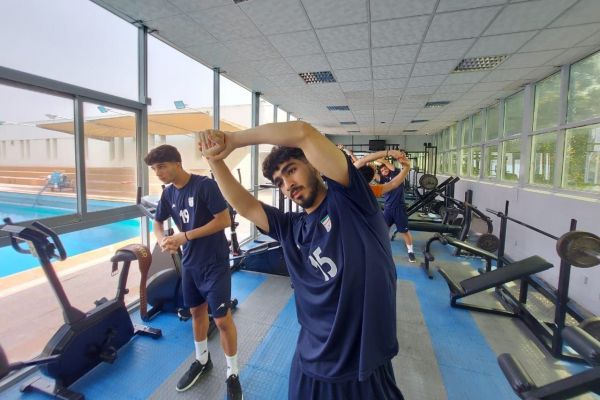 تمرین وزنه در برنامه صبح امروز تیم ملی جوانان ایران