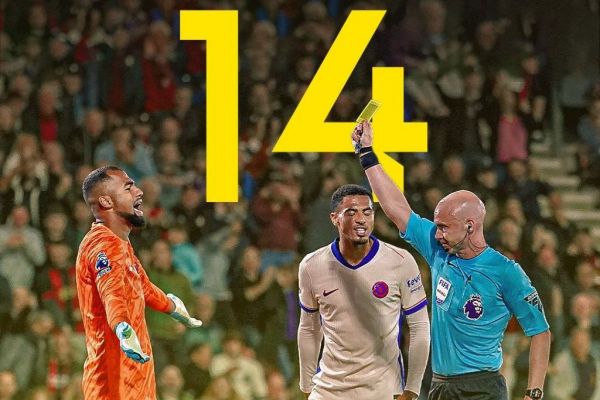 رکورد تعداد کارت زرد در یک بازی لیگ برتر انگلیس شکست