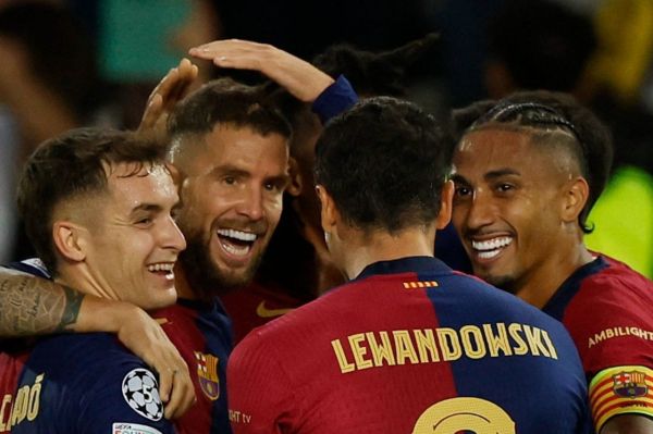  برد پنج گله بارسلونا در لیگ قهرمانان اروپا با درخشش لواندوفسکی