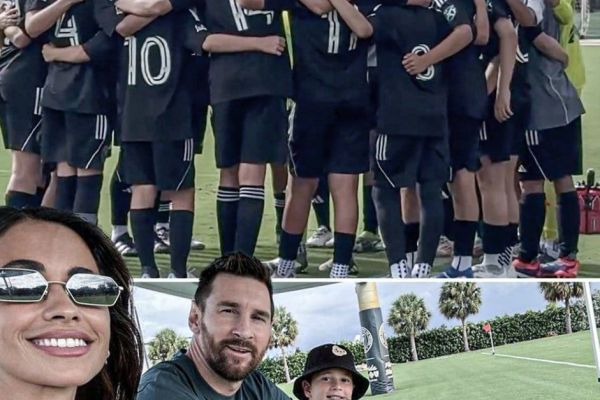 لیونل مسی و خانواده در آکادمی اینتر میامی؛ حمایت از پسرش تیاگو در اولین قدمهای فوتبالی