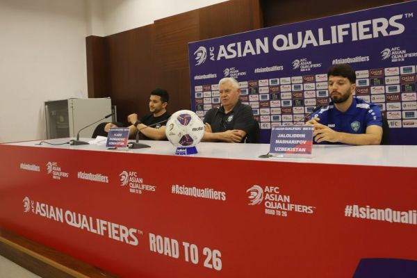  گزارش تصویری  نشست خبری تیم‌ ملی ازبکستان پیش از بازی با تیم ملی ایران
