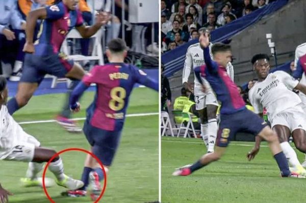 صحنه مشکوک نیمه اول الکلاسیکو؛ آیا شوامنی باید اخراج میشد