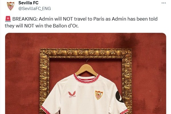 طعنه باشگاه سویا به رئال مادرید؛ ما هم به مراسم توپ طلا نمی آییم