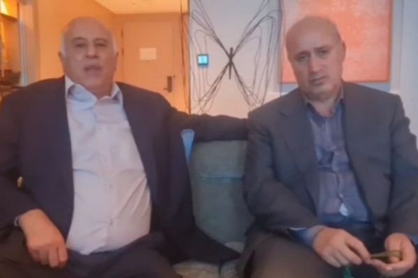 دیدار روسای فدراسیون فوتبال جمهوری اسلامی ایران و فلسطین تاج سیاست دو گانه درباره رژیم صهیونیستی محکوم است