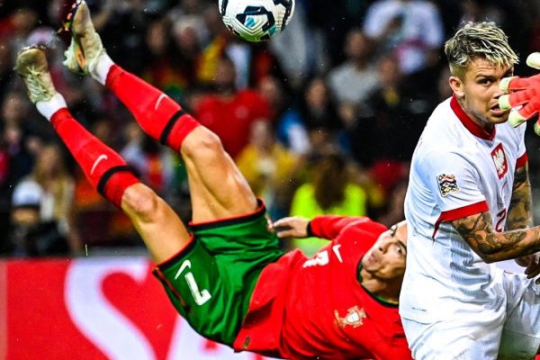 قابهایی از قیچی تماشایی رونالدو مقابل لهستان