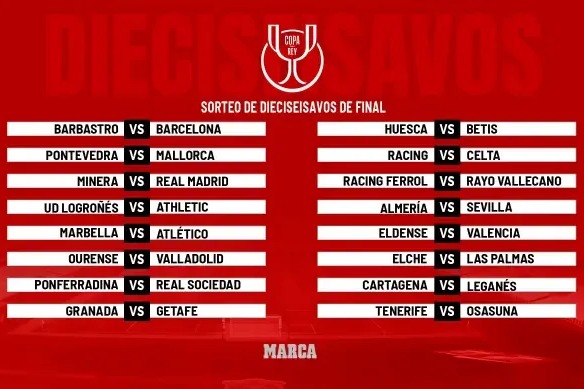 اولین حریفان رئال مادرید و بارسلونا در کوپا دلری 25-2024 مشخص شدند