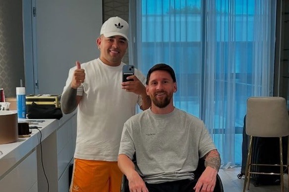 رونمایی از مدل موی جدید مسی برای سال نوی میلادی عکس