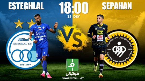  پیش‌بازی استقلال - سپاهان  کارترون از موسیمانه قهرمانی نیم‌فصل را می‌خواهد