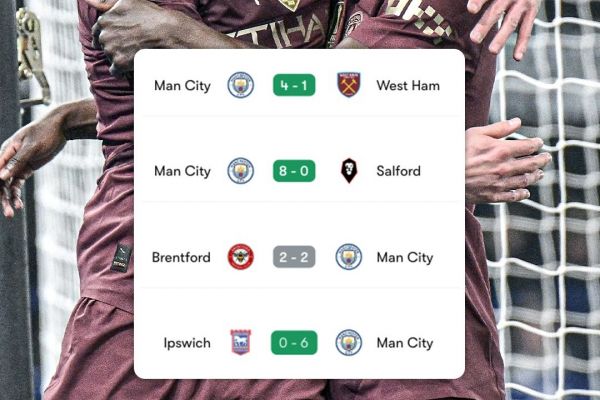 20 گل در چهار بازی؛ هنر سیتیزنها در سال 2025