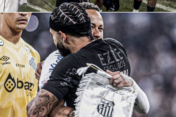 عکس؛ لحظهای که نیمار و دیپای یکدیگر را در آغوش گرفتند