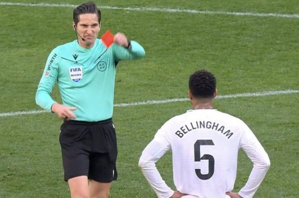  عکس؛ لحظه‌ای که بلینگام کارت قرمز گرفت