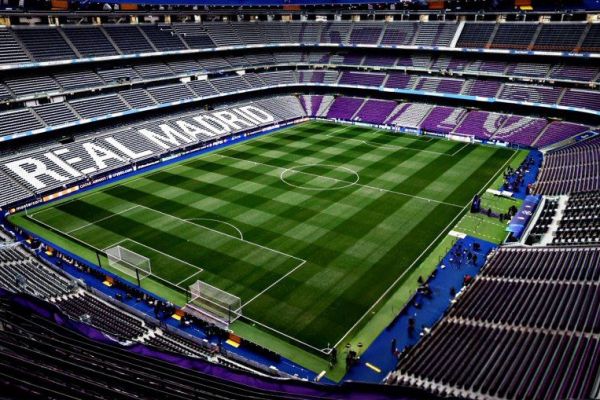 عکس؛ طرح موزاییکی هواداران رئال مادرید مقابل اتلتیکو مادرید