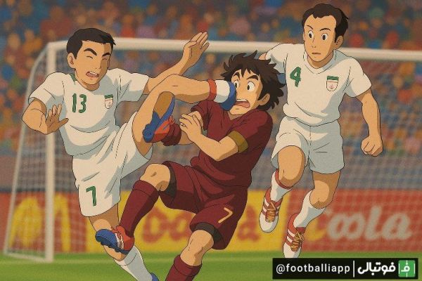 چند قاب بهیادماندنی از فوتبال ایران به سبک انیمههای ترند شده