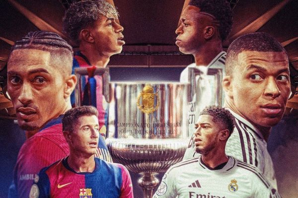 پوستر وبسایت 4-3-3 برای الکلاسیکو جذاب فینال کوپا دل ری