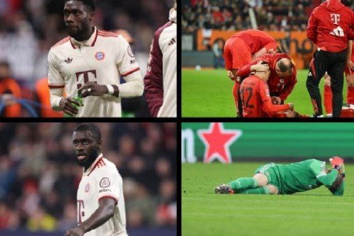  لیست بلندبالای مصدومان بایرن‌مونیخ پیش از بازی با اینتر