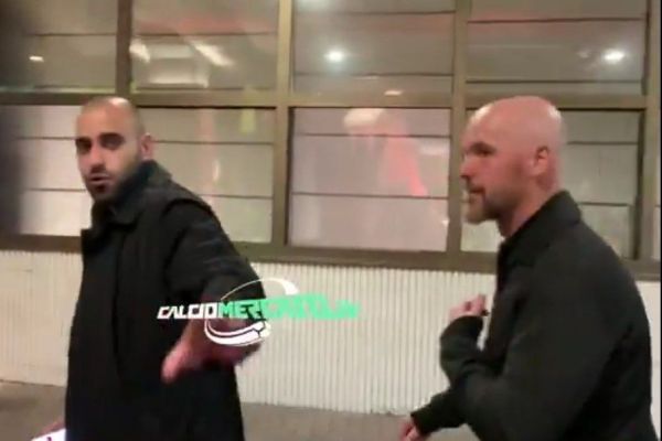 عکس؛ حضور تن هاگ در بازی رم - یوونتوس