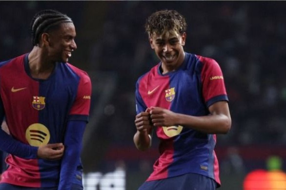 لامین یامال دومین گلزن جوان تاریخ ۱ ۴ لیگ قهرمانان اروپا