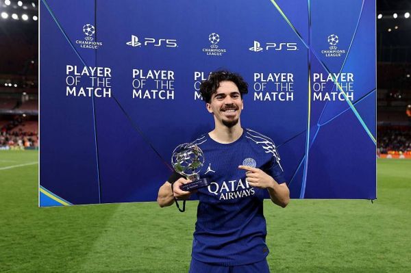  ستاره پرتغالی بهترین بازیکن تقابل آرسنال و پاری سن ژرمن