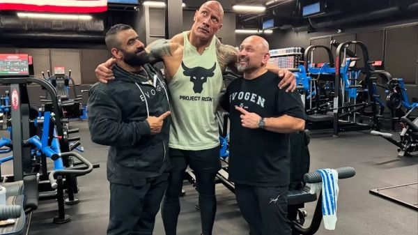  قاب مشترک هادی چوپان و راک؛ غول‌های دنیای بدنسازی