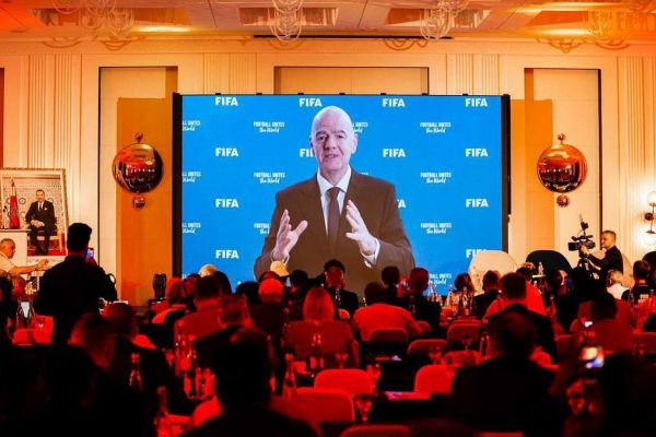  پیام جیانی اینفانتینیو، رییس فیفا به کنگره ورزشی نویسان جهان در رباط مراکش