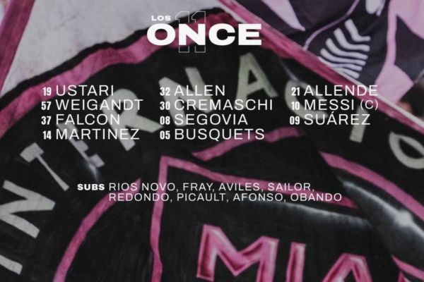  اعلام ترکیب رسمی باشگاه اینتر میامی برای دیدار مقابل کلمبوس کرو با حضور لیونل مسی