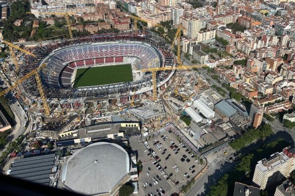 جدیدترین عکس از وضعیت بازسازی ورزشگاه نیوکمپ