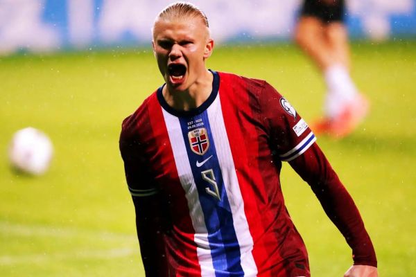  هالند در چند بازی پشت سر هم برای نروژ گل زده است