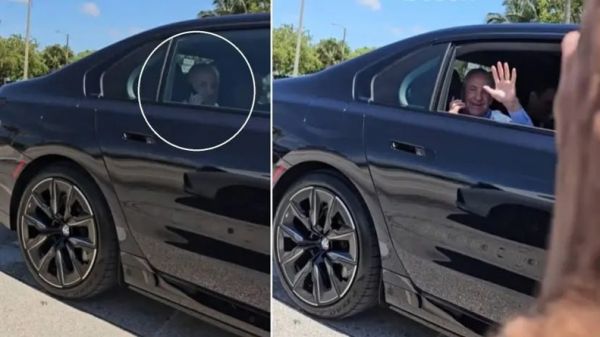  عکس؛ دست تکان دادن رییس رئال مادرید برای هواداران از داخل ماشین