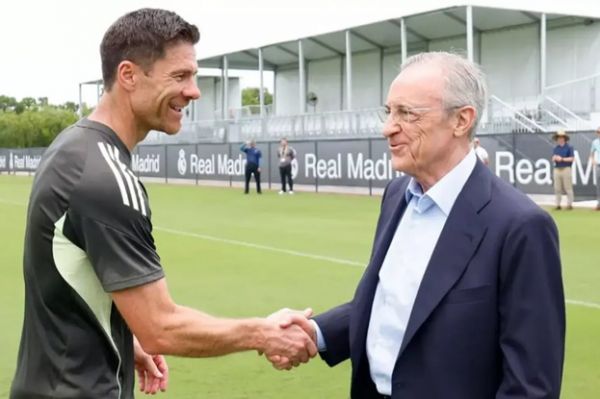 عکس؛ حضور پرز در آخرین تمرین رئال مادرید پیش از رویارویی با یوونتوس