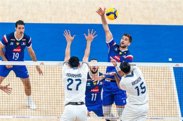  شکست تیم ملی والیبال ایران مقابل فرانسه